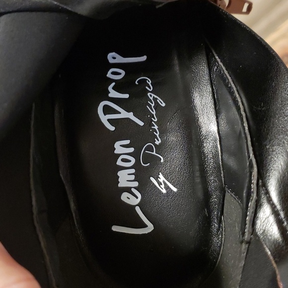 LEMON DROP BY PRIVILEGED  SNAKESKIN PRINT FABRIC STILETTO PEEP TOE BOOTS SZ 8 - Picture 11 of 15